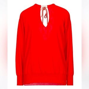 Brand New with Tags 100% Cotton Red Long Sleeve Top Size Made in Italy